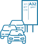 Digitale Fahrzeug-Einfahrt-Warteschlange